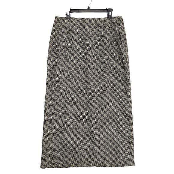Geoffrey Beene Sport Women's 14 Maxi Pencil Skirt, Geometric Floral Print Career - Picture 1 of 6